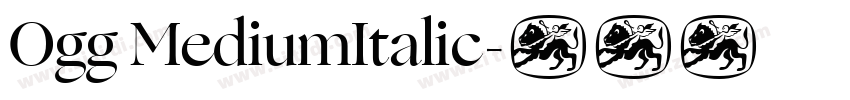 Ogg MediumItalic字体转换